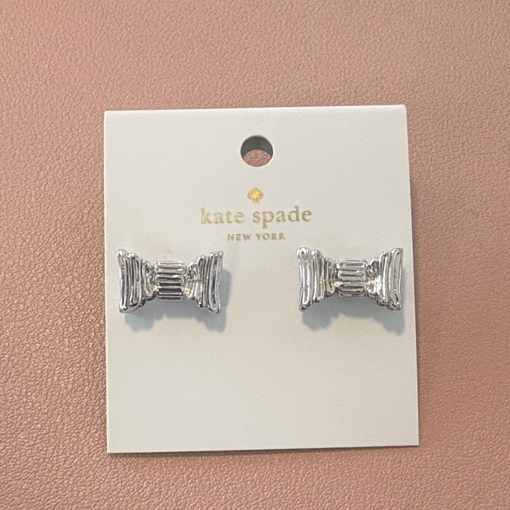 Kate Spade Silver Bow Earrings